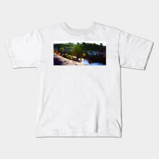 Tilt-shift panorama of Fresnay-sur-Sarthe Kids T-Shirt